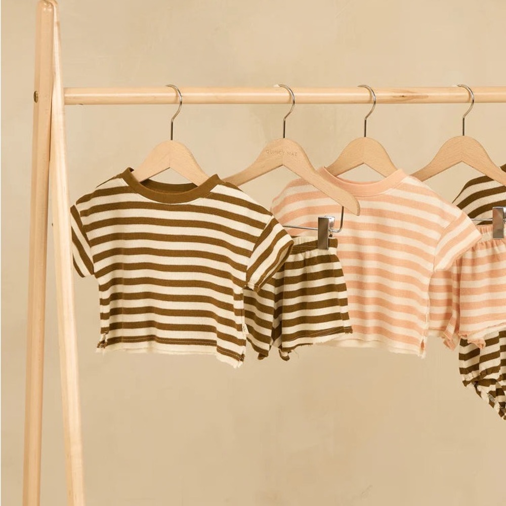 Rylee & Cru Waffle Set || Saddle Stripe